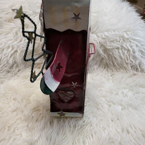 Vintage metal Santa candle tea light holder - Picture 2 of 5